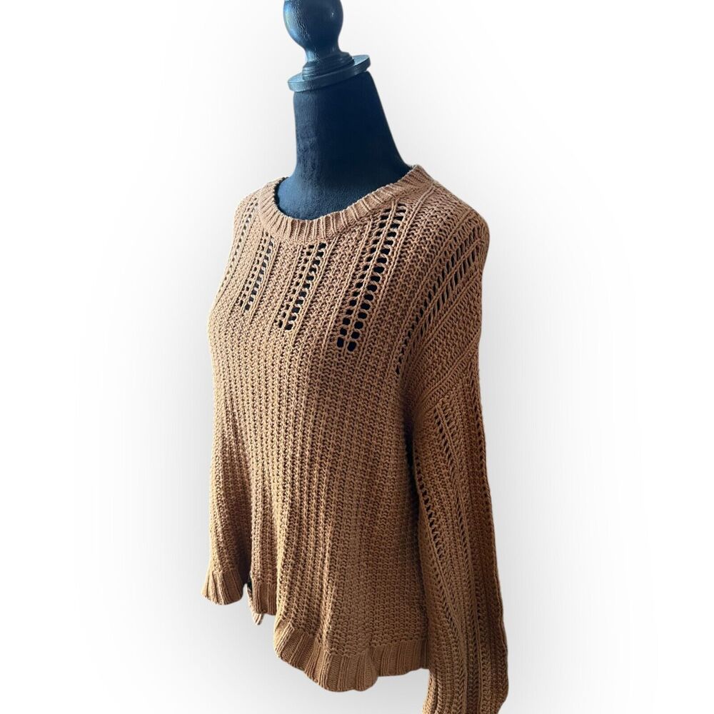 American Eagle Outfitters Women's Gold Chunky Knit Drop Shoulder Sweater Size S - Picture 5 of 13
